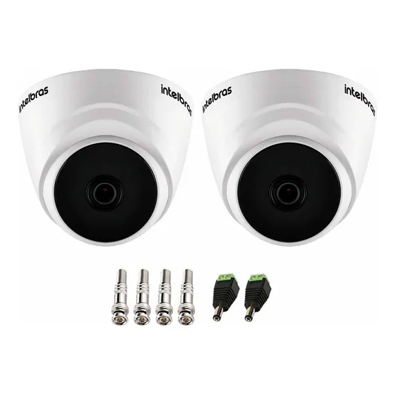 2 Câmeras Interna Intelbras Vhd 1220 D 1080p Visão 20m +plug Foto 1