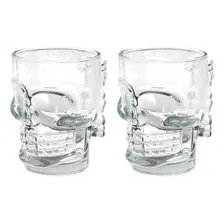 2 Caneca Caveira Rock Chopp Cerveja Vidro 510ml Grande Foto  mini 1