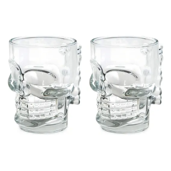 2 Caneca Caveira Rock Chopp Cerveja Vidro 510ml Grande Foto 1
