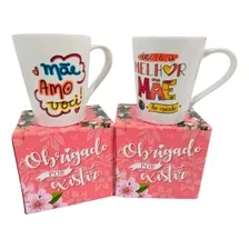 2 Canecas Tulipa 250ml Porcelana Tema Dia Das Maes Rap Foto  mini 1
