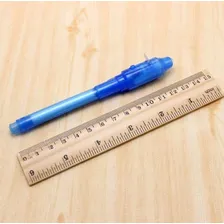 2 Caneta De Tinta Invisivel Retroiluminação Led Caneta Marca Cor Azul Foto mini 4