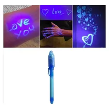 2 Caneta De Tinta Invisivel Retroiluminação Led Caneta Marca Cor Azul Foto  mini 1