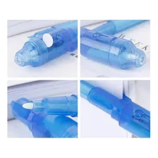 2 Caneta De Tinta Invisivel Retroiluminação Led Caneta Marca Cor Azul Foto mini  3