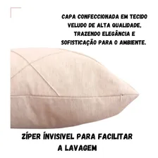 2 Capa Almofada Drapeada Retangular Veludo Bege Areia 30x50 Foto mini 3