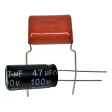 2 Capacitor Corneta 47x100 + 2 Capacitor Sup Tweeter 2m2x250 Foto  mini 1