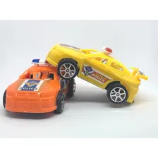 2 Carros Mini Carrinho Policia A Fricção Cor Varias Foto mini 3