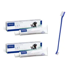 2 Cet Pasta Dental Enzimática Virbac 70g + Escova Dental Foto mini 1