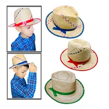 2 Chapéu Festa Junina Palha Caipira Infantil Cowboy Menino Cor Color Foto mini 4