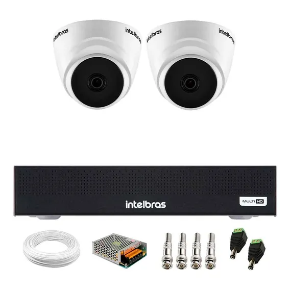 2 Câmeras Intelbras Vhl 1120d Hdcvi Lite 720p + Dvr 4 Canais Foto 1