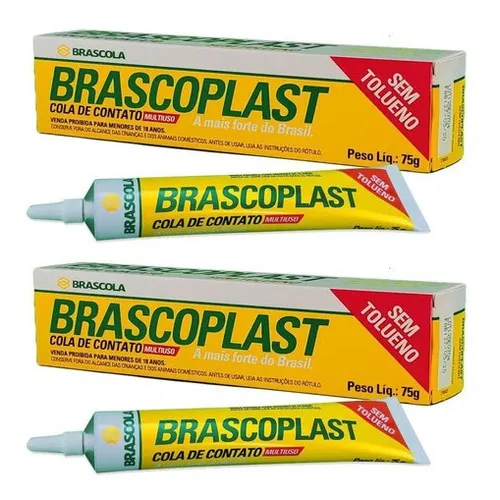 2 Cola Contato Brascoplast St 75g Cola De Sapateiro Foto 1