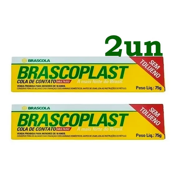 2 Cola Contato Brascoplast St 75g Cola De Sapateiro Brascola Foto 1