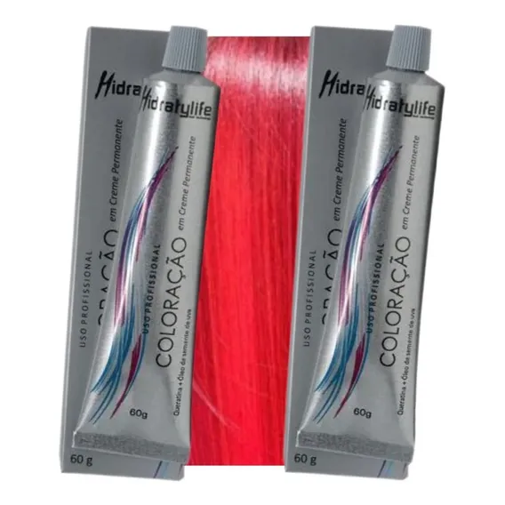 2 Coloração Tinta Vermelho Cm4 Hidraty Mairibel Intensif Red Tom Red Vermelho Cm4 Foto 1