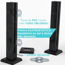 2 Coluna Torre Inox Guarda Corpo Preto Fosco 40 Cm 2 Furos Foto mini  3