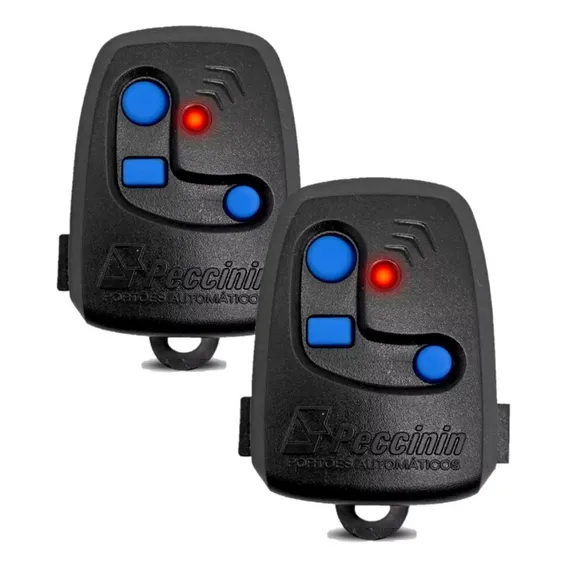 2 Controle Remoto Peccinin Para Portão Eletrônico Com Pilha Cor Preto Foto 1
