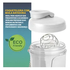 2 Coqueteleira Academia 550ml Shake Copo Shakeira Suplemento Shaker Fitness Branco Foto mini  3