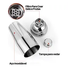 2 Coqueteleira Inox 750ml E 500ml Barman Bartender Tampa Foto mini 3
