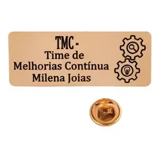 2 Crachá Broche Botton Personalizado Nome Logo Folheado Foto mini 1