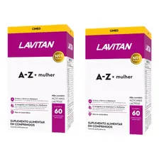 2 Cx Lavitan Mais A-z Mulher Total 120 Comprimidos Sabor Sem Sabor Foto mini 1