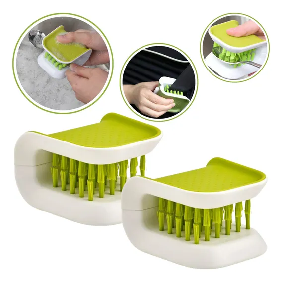 2 Escovas Para Limpeza Facas Talheres E Utensílios Foto 1