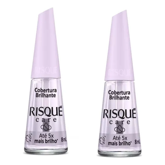 2 Esmaltes Cobertura Brilhante Risque Technology 8ml Foto 1