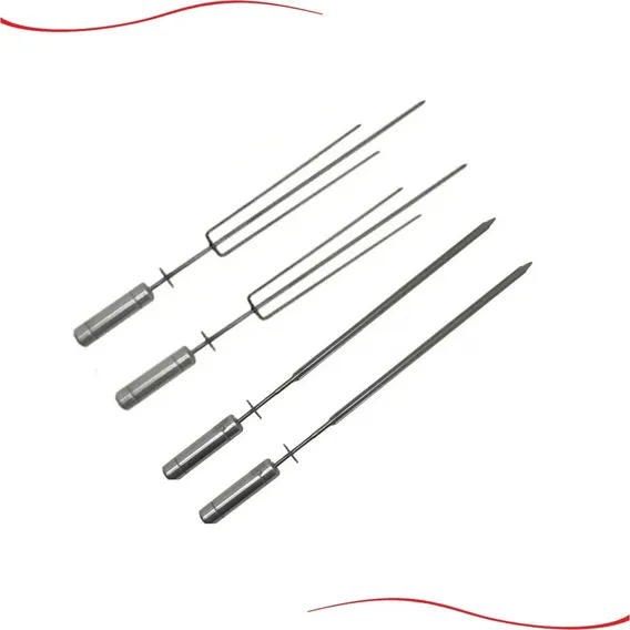 2 Espetos Tridente Inox + 2 Espetos Espadas Inox Foto 1