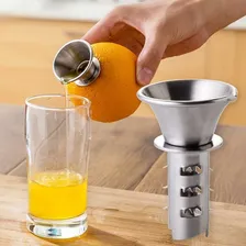 2 Espremedores Extrator Tubular Em Inox Suco Limão Laranja Cor Aço inox Foto mini 4