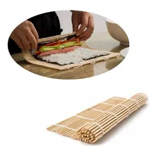 2 Esteiras Sudare Bambu Enrolar Sushi Mat Oriental 23x24 Cm Foto  mini 1
