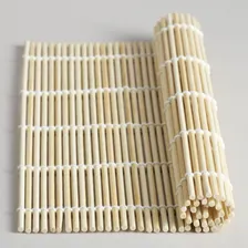 2 Esteiras Sudare Bambu Enrolar Sushi Mat Oriental 23x24 Cm Foto mini  2