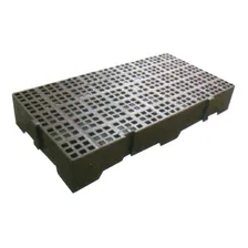2 Estrados Pallets Plástico 13 De Altura 41x82 Cm Encaixável Cor Preto Foto mini 3