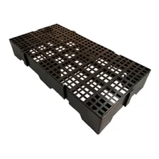 2 Estrados Pallets Plástico 13 De Altura 41x82 Cm Encaixável Cor Preto Foto mini 2