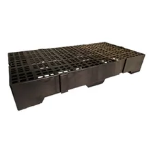 2 Estrados Pallets Plástico 13 De Altura 41x82 Cm Encaixável Cor Preto Foto mini 1