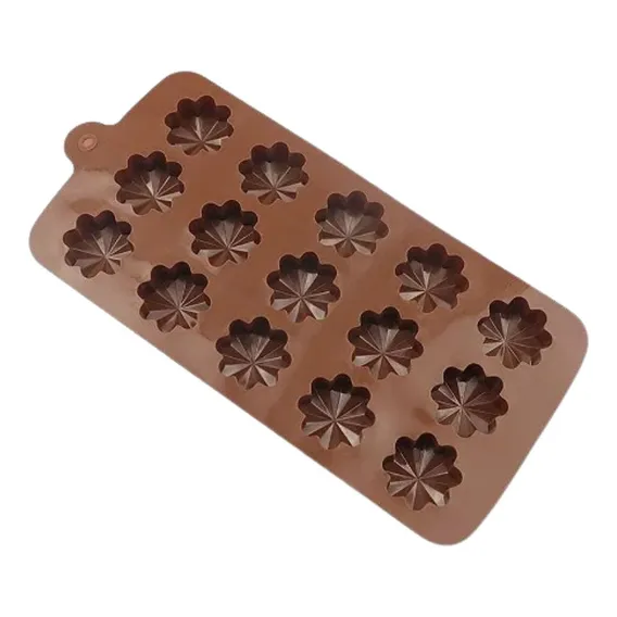 2 Forma De Silicone Chocolate Bombom Cm 315 Cor Marrom Foto 1