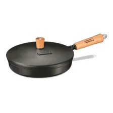 2 Frigideira Alta 1,8 Litro Tampa Ferro 23 Cm Panela Mineira Cor Preto Foto mini  2