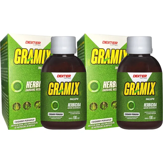 2 Gramix Herbicida Seletivo Gramado Ervas Daninhas 100ml Foto 1