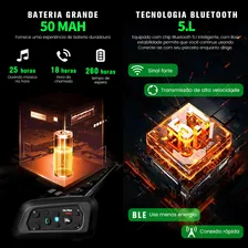 2 Intercomunicador V6 Pro 1200 Capacete Moto Bluetooth Foto mini 3