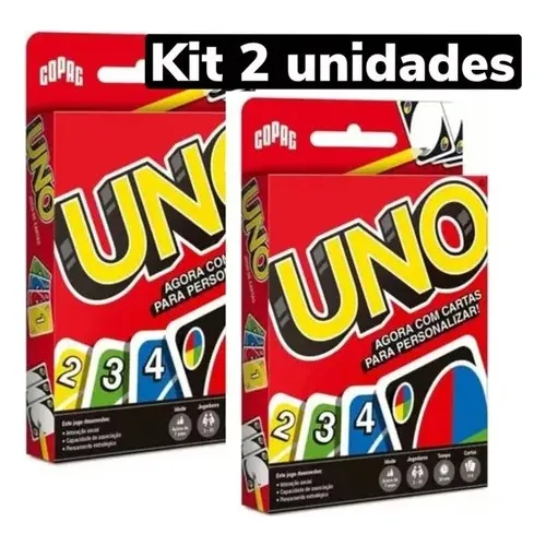 2 Jogos Baralho Uno Cards Diversão Crianças Adultos FamÃlia Foto 1