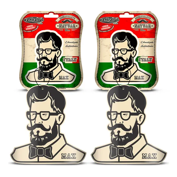 2 Kit Aromatizante Centralsul Cheirinho Automotivo Men Italy Foto 1