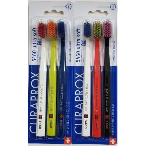2 Kit De Escova Trio Curaprox 5460 Ultra Macia - Cores Foto 1