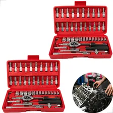 2 Kit Ferramenta Jogo Chave Catraca Completo C Maleta Foto mini 1