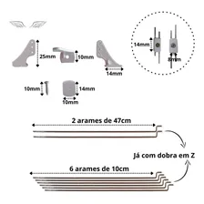 2 Kit Linkagem Completa Aeromodelo Horn Stopper Arame 1.2mm Horizon Aeromodelos Foto mini 2