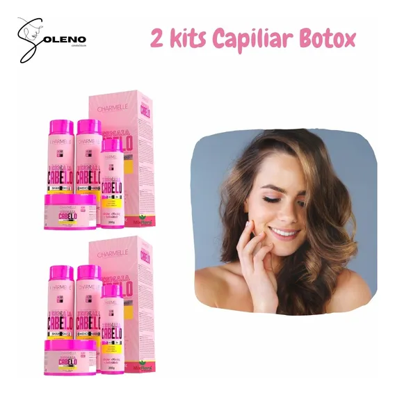 2 Kits Capilares Desmaia Cabelo Nutrição Profunda Fios Macio Foto 1