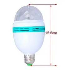 2 Lâmpadas Giratória Led Rgb Iluminação Festa Bola Maluca Foto mini 3