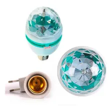 2 Lâmpadas Giratória Led Rgb Iluminação Festa Bola Maluca Foto mini 1