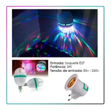 2 Lâmpadas Giratória Led Rgb Iluminação Festa Bola Maluca Foto mini 4