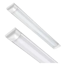 2 Luminaria Led Tubular Sobrepor 18w 60cm Branco Frio Bivolt Foto  mini 1