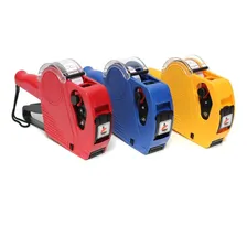 2 Máquinas De Etiquetar Colocar Preços Mx5500 8 DÃgitos + vermelho + azul Foto mini 1