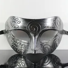 2 Máscaras Fantasia Gladiador Baile Festa Carnaval Anos 80 Cor 2 Prata Foto mini 2