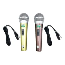 2 Microfone Profissional Dinâmico Com Fio P/ Karaoke Cabo 3m Foto mini 2