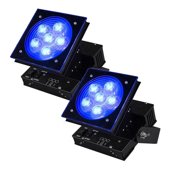 2 Mini Moving Deltrônica Canhão Refletor Par Led Rgb 18w 127/220v Foto 1