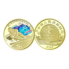 2 Moedas Olimpíadas De Inverno 2022 China Jogos Olimpicos Foto mini 3